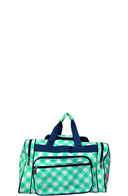 Printed Duffle Bag-CHE417/MINT